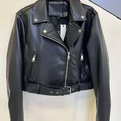 (PAGUE 1, LEVE 2) Jaqueta de Couro Cropped Feminina