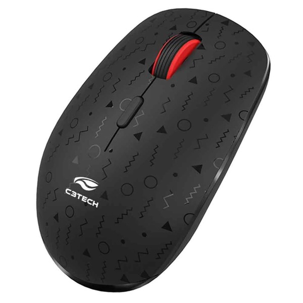 Mouse Sem Fio Recarregavel C3Tech Preto - M-W90BK