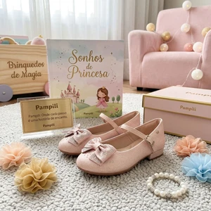 SAPATILHA  PRINCESA LANA LAÇO E STRASS FRAPPE PAMPILI 678019