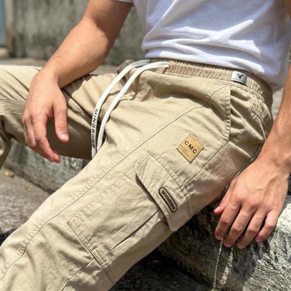 [Leve 3, Pague 2] Calça Cargo Orion Masculina Corte Jogger em Algodão, Poliéster e Fibras Elásticas