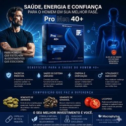 Energia Vitalidade Homem Madureza kit ProMen 40+ COM 60 CÁPSULAS DE 760mg