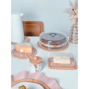 Kit Café da Manhã Boleira | Queijeira | Manteigueira | Açucareiro Bambu