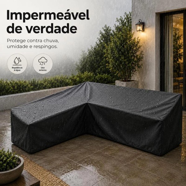 Capa Impermeável para Sofá em L