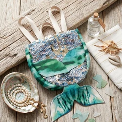 BOLSA SEREIA ESCAMAS VIVA FLOR COM ALÇA NAS COSTAS 1301 