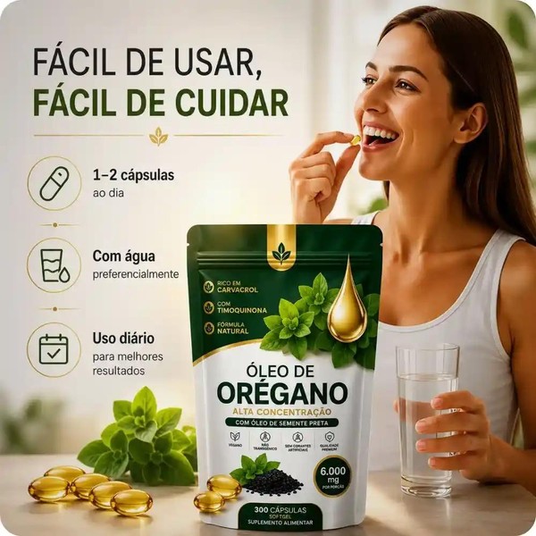 Óleo de Orégano Premium - Proteção natural todos os dias - 2 unidades