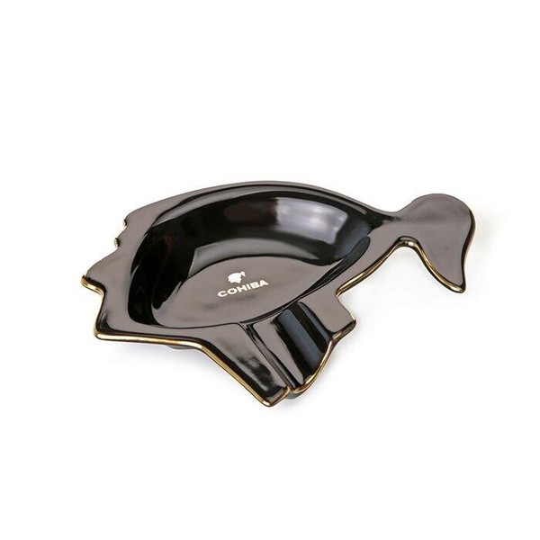 Cinzeiro de Porcelana para 1 Charuto Cohiba - Preto