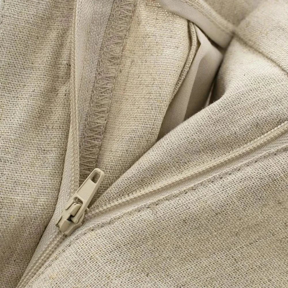 Conjunto Feminino em Alfaiataria – Colete e Shorts em Linho com Elegância Premium — foto 10