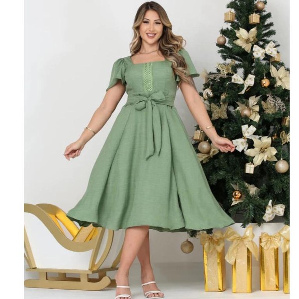 Vestido Midi Luxo 