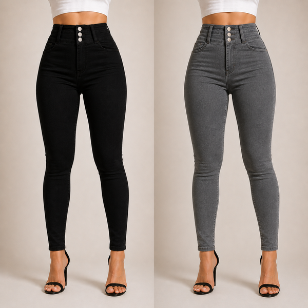 Kit 2 Calças Lipo Jeans Modeladoras - |DIRETO DA FÁBRICA|