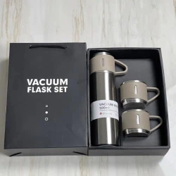 Garrafa Térmica 500ml em Aço Inoxidável com 3 Xícaras