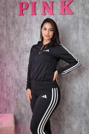 CONJUNTO ADIDAS POLIAMIDA PRETO