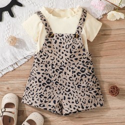 Conjunto Jardineira Leopardo