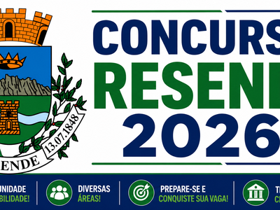 Concurso Resende RJ 2026: edital é preparado com mais de 300 vagas