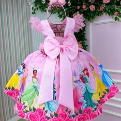 Vestido Temático - Manga Tule - As Princesas  