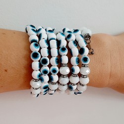 PULSEIRA OLHO GREGO BRANCO