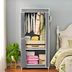 Guarda Roupa Closet Dobrável Organizador com Capa de Tecido