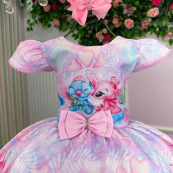 Vestido Temático Elegância - Stitch  