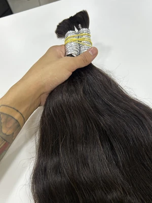 Cabelo Indiano Castanho  ondulado 45cm - 100gr