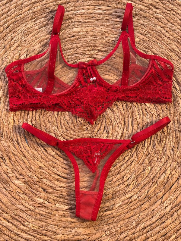 CONJUNTO MIRELLA TULE COM RENDA