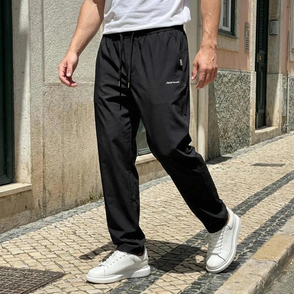 [Leve 3, Pague Só 2] Calça Keldor Masculina em Tecido Ice Silk e Elastano de Alta Fluidez com Cós Elástico Ajustável
