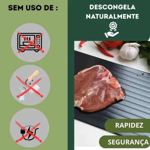 Tábua Descongeladora de Carnes e Alimentos com Condução Térmica