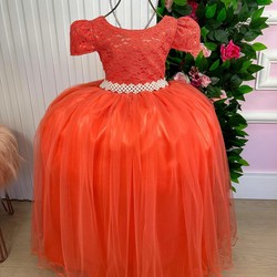 Vestido Luxuoso Longo Rendando – Terracota