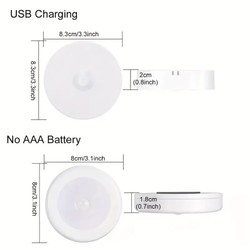 Sensor de Movimento Luz Noturna Sem Fio, Lâmpada Detector LED, Quarto, Escada, Armário, Decoração do quarto, 1Pc