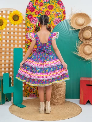Vestido Junino - Estampado Floral Color 