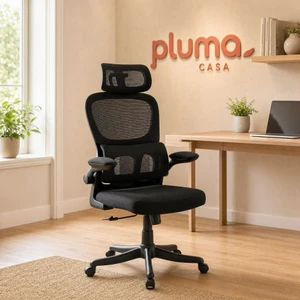 Cadeira de Escritório Presidente Ergonômica com Apoio Lombar Regulável — Home Office