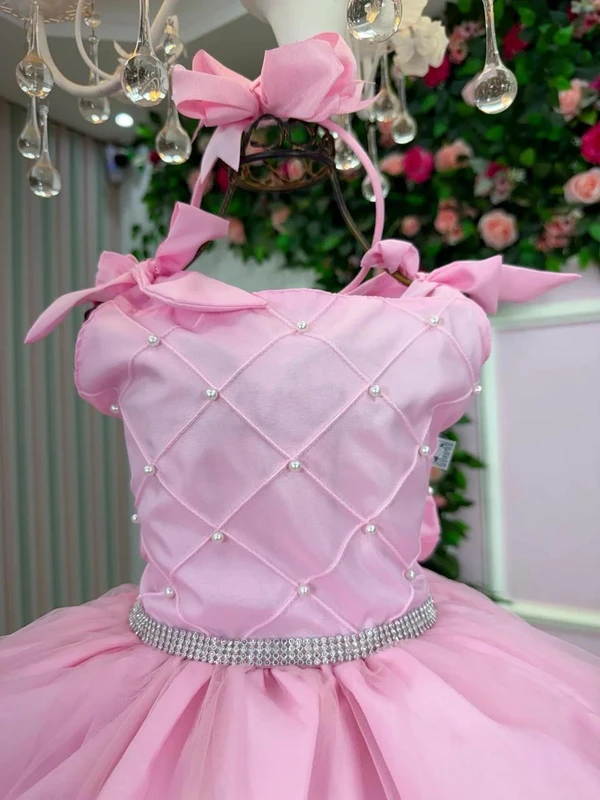 Vestido Luxo - Rosa Bebê