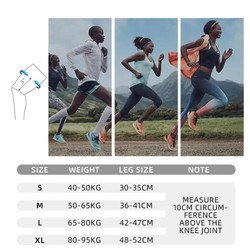 Manga de compressões de joelho com alças ajustáveis para corrida, treino e esportes durante todo o dia