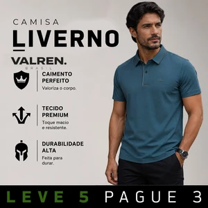 [LEVE 5 PAGUE 3] Camisa Masculina Liverno em Algodão e Poliéster (Conforto e Estilo de Alto Padrão!)