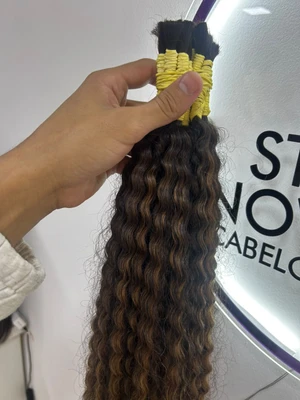 Cabelo Cacho 1 Iluminado Ombre Fios de 70 cm (100g)