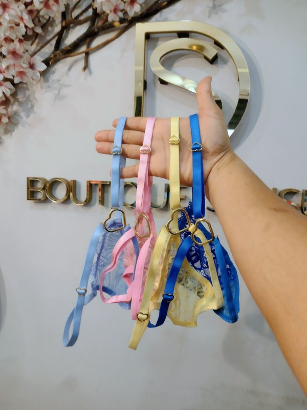 Calcinha Naty Fio dental regulagem coração