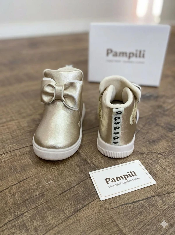 TENIS PAMPILI POM POM DOURADO 108195 