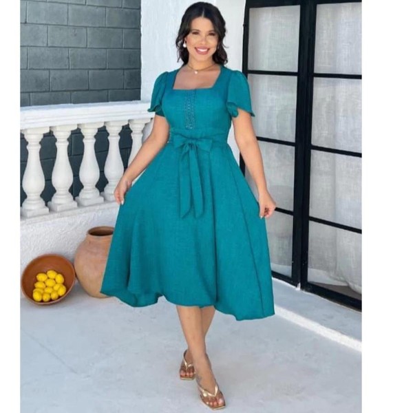 Vestido Midi Luxo 