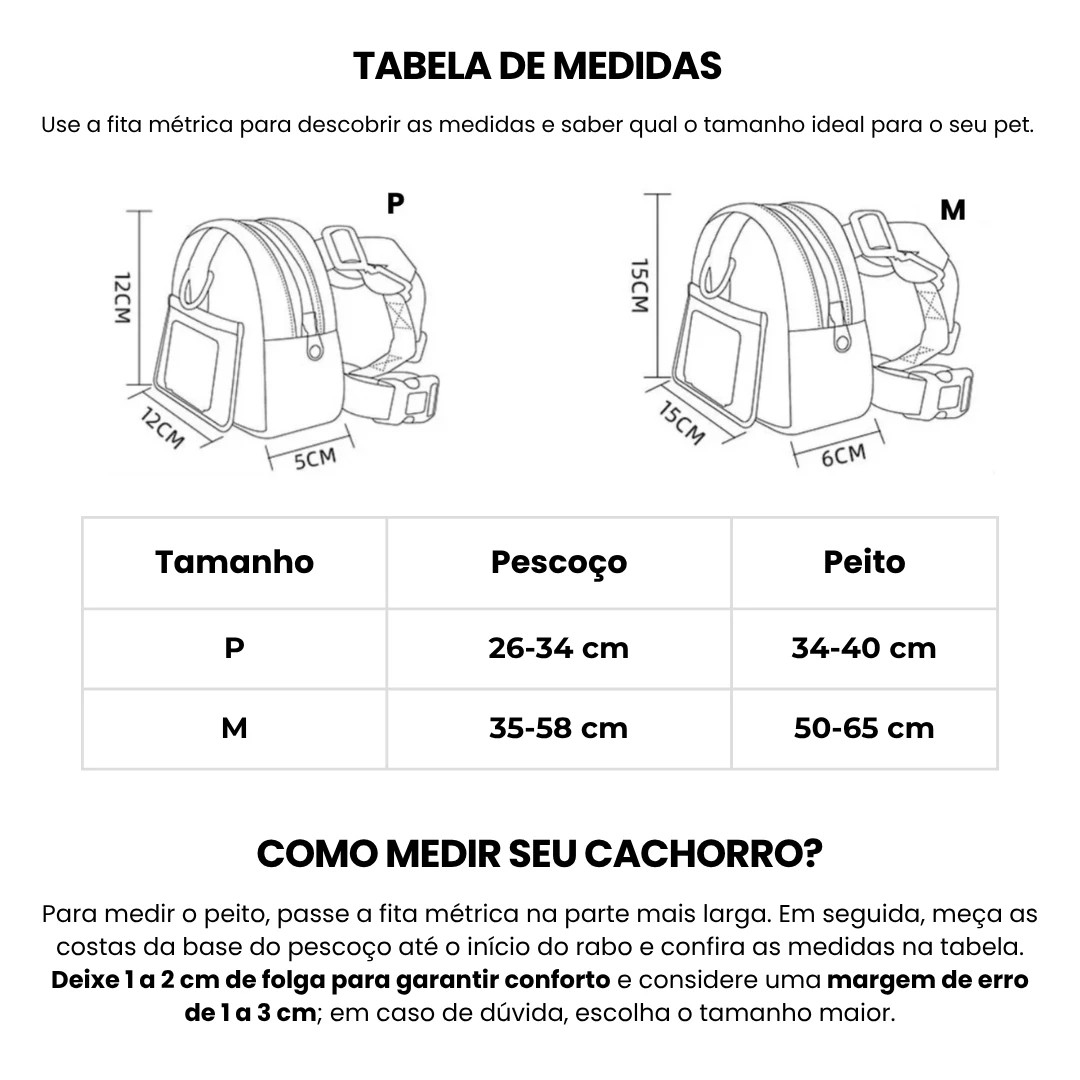 Tabela de medidas