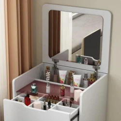 Penteadeira Smart com 3 Gavetas + Banco de Brinde – Elegância e Organização