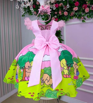 Vestido Temático Luxo - Bobbie Goods - Rosa Bebê