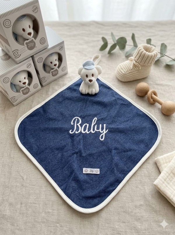 NANINHA ZIP BLANKET CETIM BABY AZUL