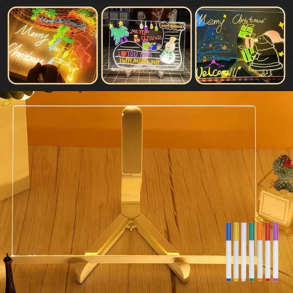 Quadro de Desenhos LED + 7 Canetinhas Grátis