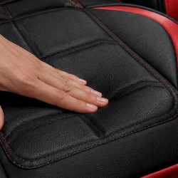 Kit Completo de Capas para Banco de Carro Velox  em Couro Legítimo Universal 5 Lugares Com Airbag + Tapetes e Capa de Volante