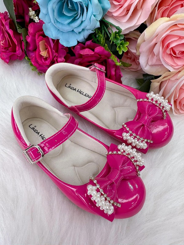 Sapatilha Flor Di Mila – Pink com Pérolas