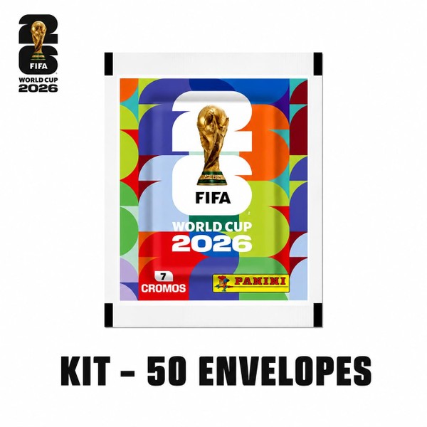 Kit com 50 envelopes Copa do Mundo FIFA 2026
