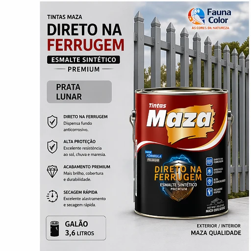 Tinta esmalte direto na ferrugem Maza 3,6L