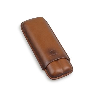 Porta 2 Charutos em Couro Cohiba - Marrom Claro