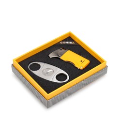 Kit Cohiba - Cortador Metal e Isqueiro (1 chama)