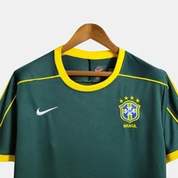 Camisa Seleção Brasileira Retrô 1998/99 Goleiro - Verde