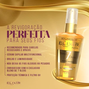 Oleo Capilar Beauty Color Elixir Supreme 40 ml Blend de 7 Oleos