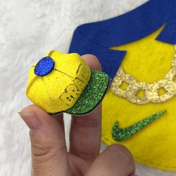 Camiseta Brasil Corrente de Ouro - Feltro - 4 UNID